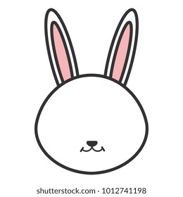 cute and tender rabbit head character