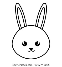 cute and tender rabbit head character