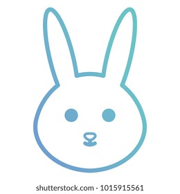 cute and tender rabbit head character vector illustration design