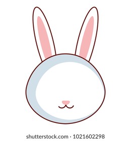cute and tender rabbit head character