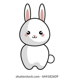cute and tender rabbit kawaii style
