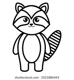cute and tender raccoon character
