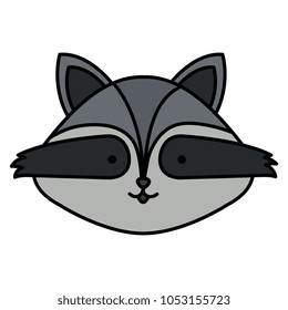 cute and tender raccoon head