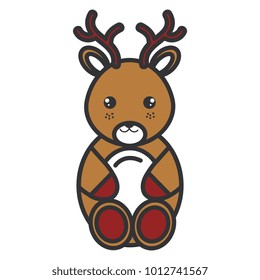 cute and tender reindeer character