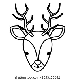 cute and tender reindeer head