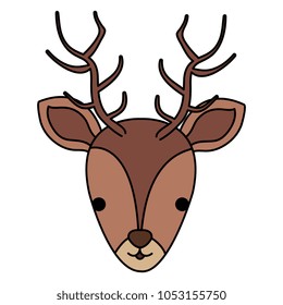 cute and tender reindeer head