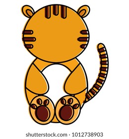 cute and tender tiger character