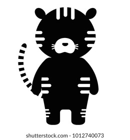 cute and tender tiger character
