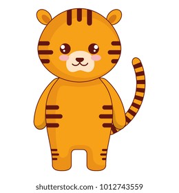 cute and tender tiger character