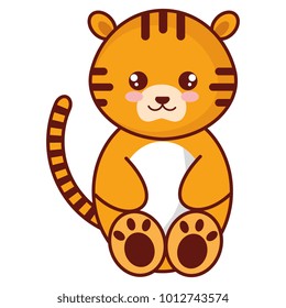 cute and tender tiger character