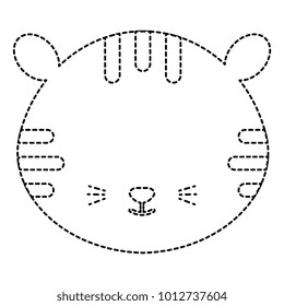 cute and tender tiger head character