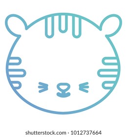 cute and tender tiger head character