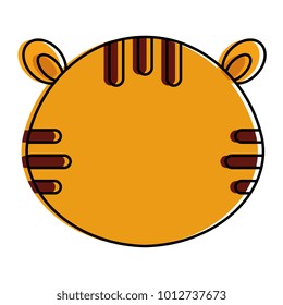 cute and tender tiger head character