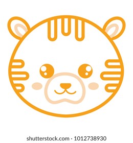 cute and tender tiger head character