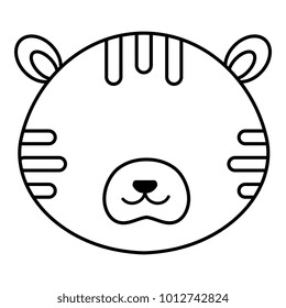 cute and tender tiger head character