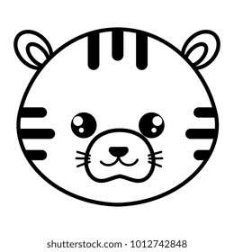 cute and tender tiger head character