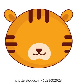 cute and tender tiger head character