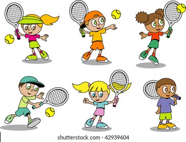 Cute Tennis Kids