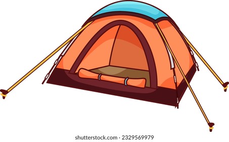  cute Tent Icon Side View Vector Illustration