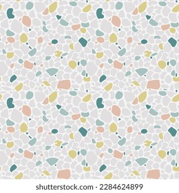 El terrazo es muy bonito y combina a la perfección con los colores pastel naturales. Resumen del fondo de textura de piedra mosaico. Terrazo moderno realista de arte minimalista fondo cuadrado. Barnices o rociaduras de colores.