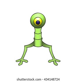 cute terrible colored monster