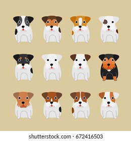 cute terrier coloring variations