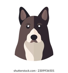 Cute terrier puppy, loyal friend and mascot isolated