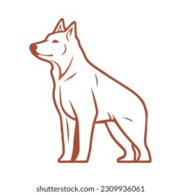 Cute terrier puppy sitting character isolated