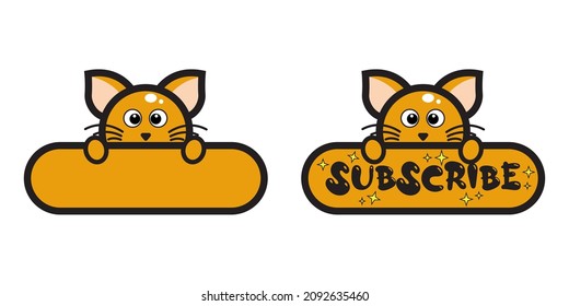 a cute text box holding an animal and a text box that says "SUBSCRIBE"