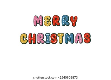 Navidades de texto lindo Ilustración vectorial de caracteres