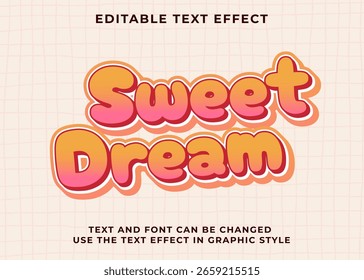 cute text effect editable in graphic style