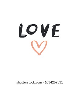 Cute text logo, heart art, hand ink letters, tattoo, clothes print and other. 
Decor elements for scrapbooking. Postcard, card, poster, souvenir. 
Vector and jpg. Clipart. Isolated.
