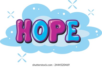 Cute text sticker message illsutration. Colorful positive quotes text. Cute sticker with faces and text.