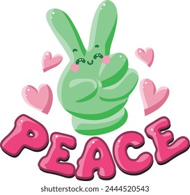 Cute text sticker message illsutration. Colorful positive quotes text. Cute sticker with faces and text.