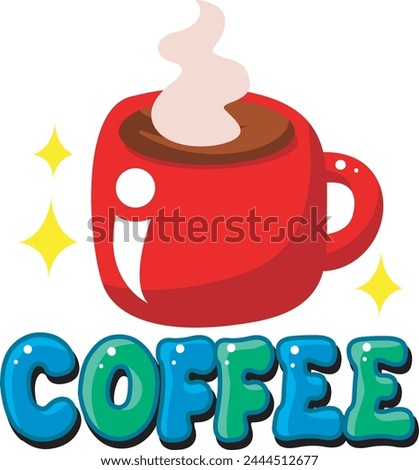 Cute text sticker message illsutration. Colorful positive quotes text. Cute sticker with faces and text.