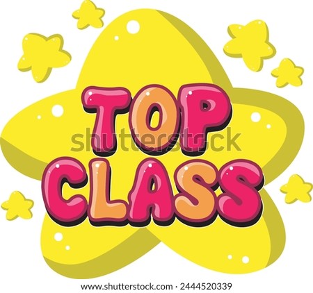 Cute text sticker message illsutration. Colorful positive quotes text. Cute sticker with faces and text.