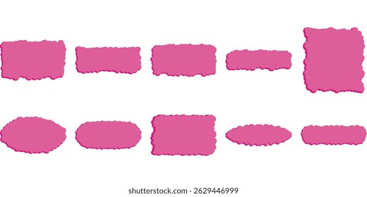 Coleção de Elementos de Nuvem de Caixa de Texto Bonita