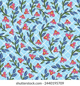 Nettes Textildesign mit schönen Blumen Muster Bild
