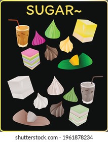 Cute Thai desserts and sugar items