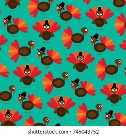 Cute Thanksgiving Turkey Pattern