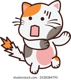 Cute That Surprised Cat Illustration