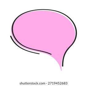 Niedliche Gedanken Blase doodle Form
