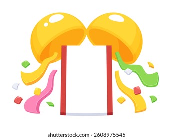 A cute, three-dimensional illustration of a straight paper ball
