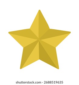 Cute three-dimensional star illustration material