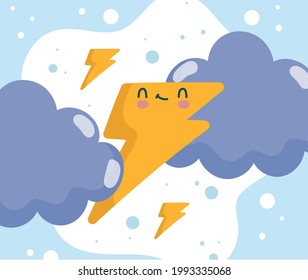 rayo lindo y clima nublado