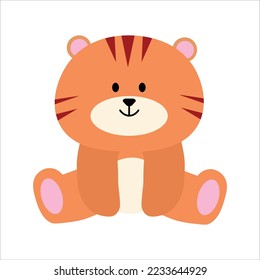 Cute Tiger Animal Illustration Vector