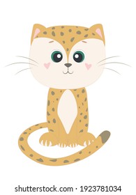 Cute tiger animal on white background. Vecor illustration EPS10