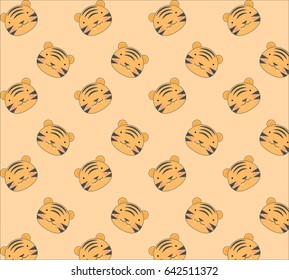 Cute tiger animals pattern