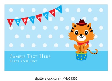 cute tiger birthday card