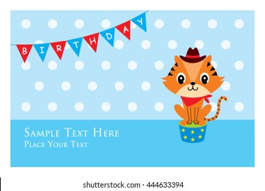 cute tiger birthday card